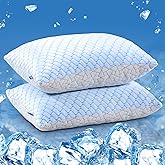 puredown® King Size Pillows Set of 2, Shredded Memory Foam Pillows, Cooling Pillow King 2 Pack, Foam Pillow for Sleeping, Adjustable Firm Bed Pillow for Side, Back and Stomach Sleepers