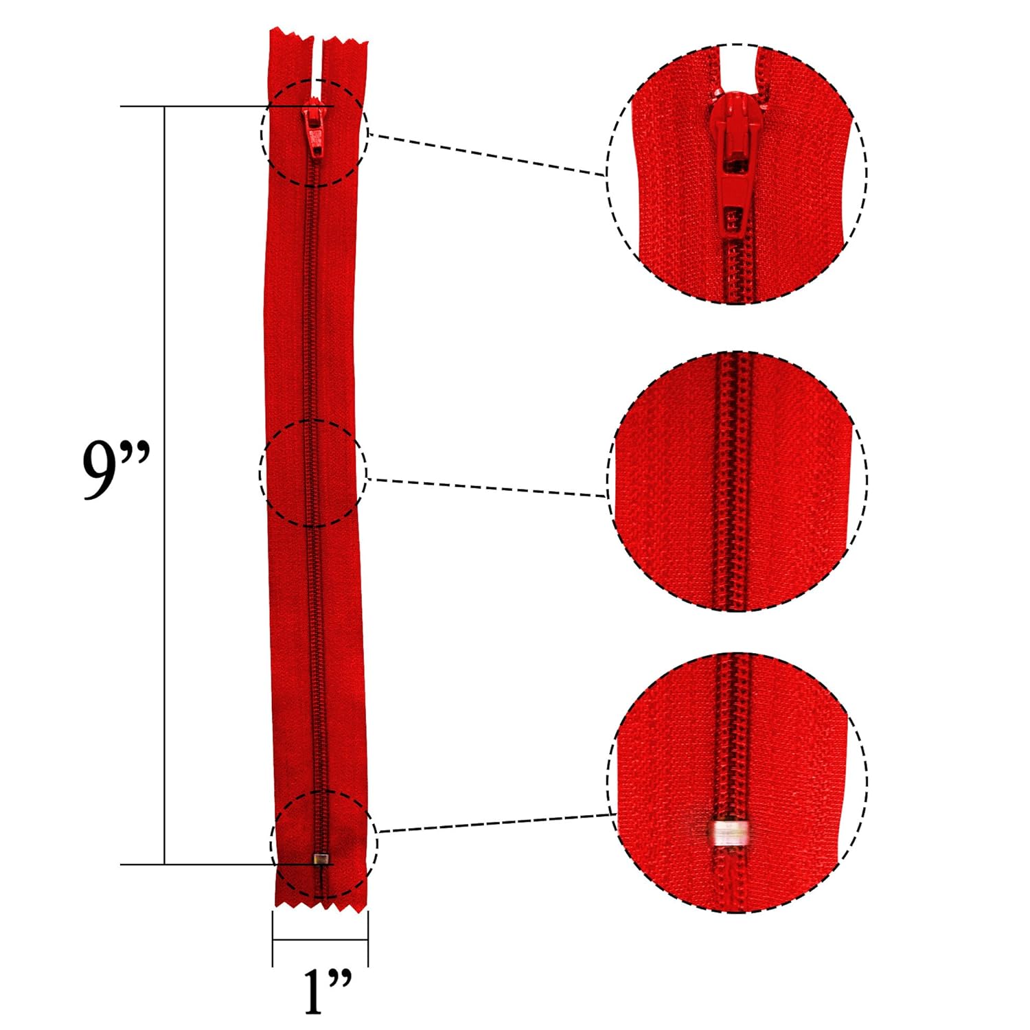 Chiusure invisibile 50cm BUSTA 10 PEZZI - Negozio Zigros