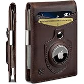 SERMAN BRANDS Money Clip Wallet - Mens Wallets slim Front Pocket RFID Blocking Card Holder Minimalist Mini Bifold