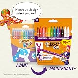 BIC Kids Magic Erasable Felt Tip Pens, Washable Colouring, 12 Pack view 2