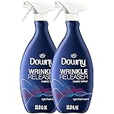 Downy Wrinkle Releaser Fabric Spray, Light Fresh Scent, 67.6 Total Oz (Pack of 2) - Odor Eliminator, Fabric Refresher, Static