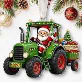 Tractor Ornaments for Christmas Tree - Christmas Ornaments for Kids, Boys | Acrylic Tractor Ornament, Construction Christmas Ornament - Kids Christmas Ornaments 2026, Boy Ornaments for Tree
