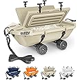 CUDDY Crawler Cooler with Wheels – 40 QT Amphibious Floating Cooler and Dry Storage Vessel - Orange, Navy, Tan, or White
