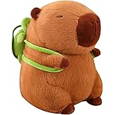 TXDRRA Capybara Plush Toy,Cute Capybara Stuffed Animal,Soft Brown Capybara Plushie,Gifts for Boys and Girls (Capybara Turtle, 7.8 inches)