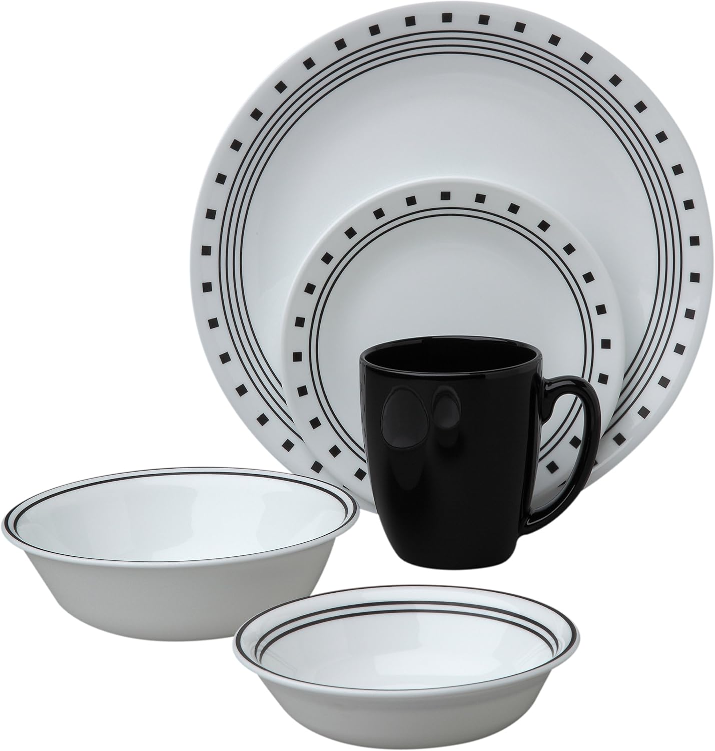 Corelle City Block Chip & Break Resistant 16pc Dinner Set, Service for