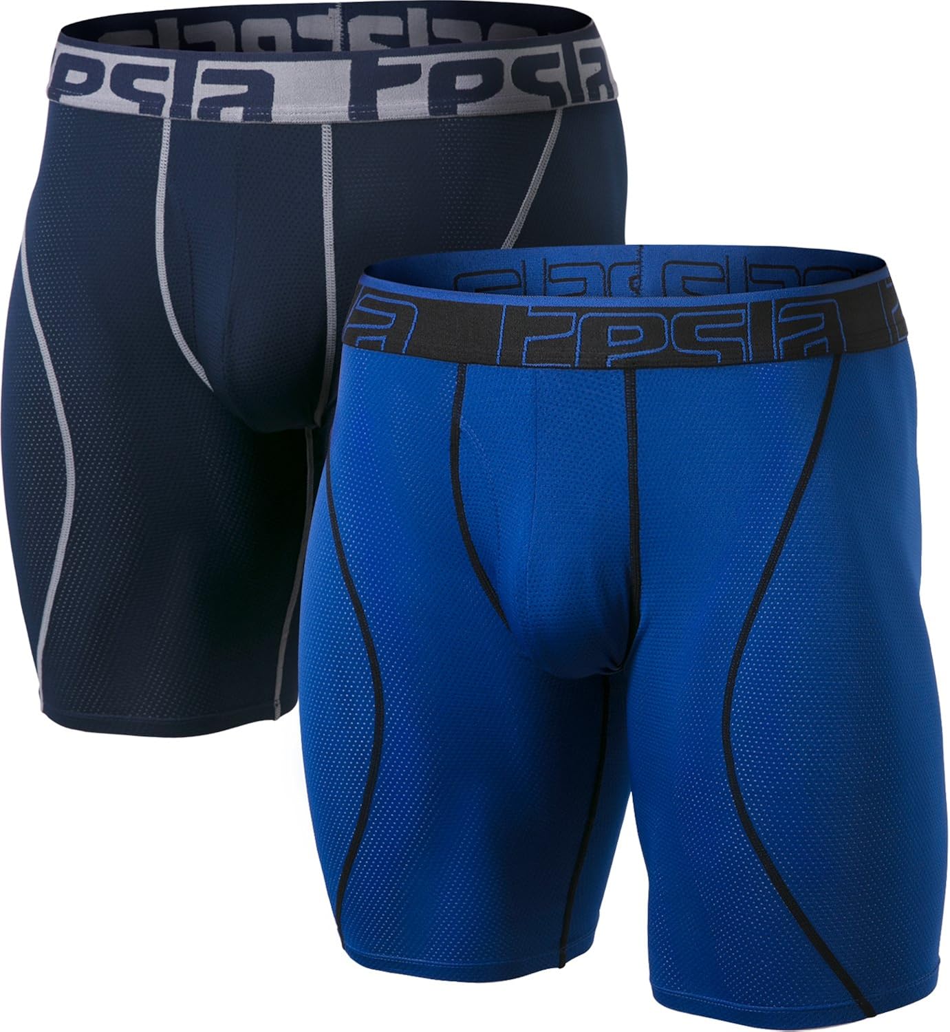 TSLA Men's (Pack of 2, 3) Relaxed Stretch 9 inches Cool Dry Brief Mesh Underwear Trunk: Clothing