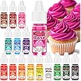 Gel Food Coloring - 16 Colors Food Grade Food Color for Baking, Vivid Food Dye Set, Concentrated Food Coloring Gel for Icing, Cake, Cookie, Halloween, Christmas, Easter Eggs - 6ml/Bottle