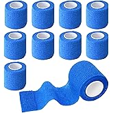 Gondiane 9 Pack 2" x 5 Yards Self Adhesive Bandage Wrap Self Stick Wrap for Ankle, Wrist, Finger, Sports, Breathable Cohesive Vet Tape for Pets (Dark Blue)