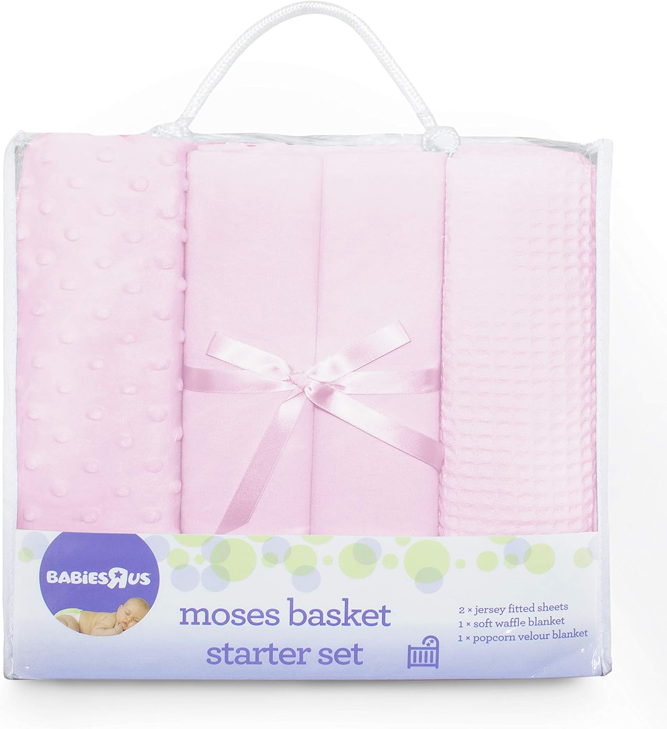 moses basket bedding set pink