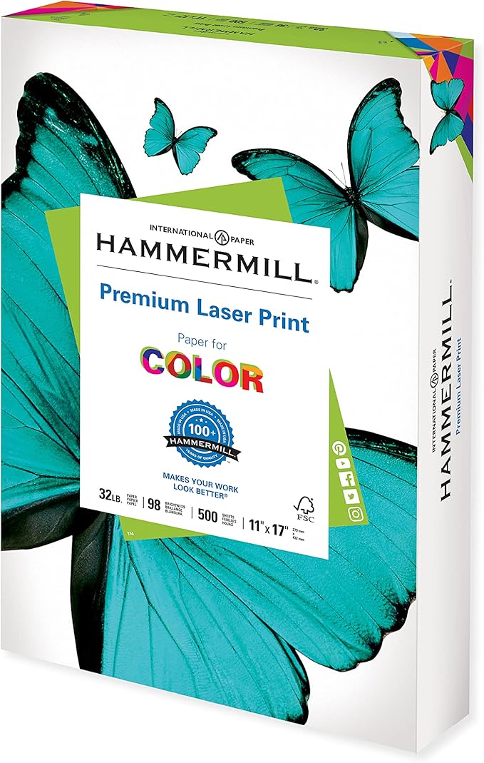 Hammermill Printer Paper, Premium Laser Print 32 lb, 11 x 171 Ream
