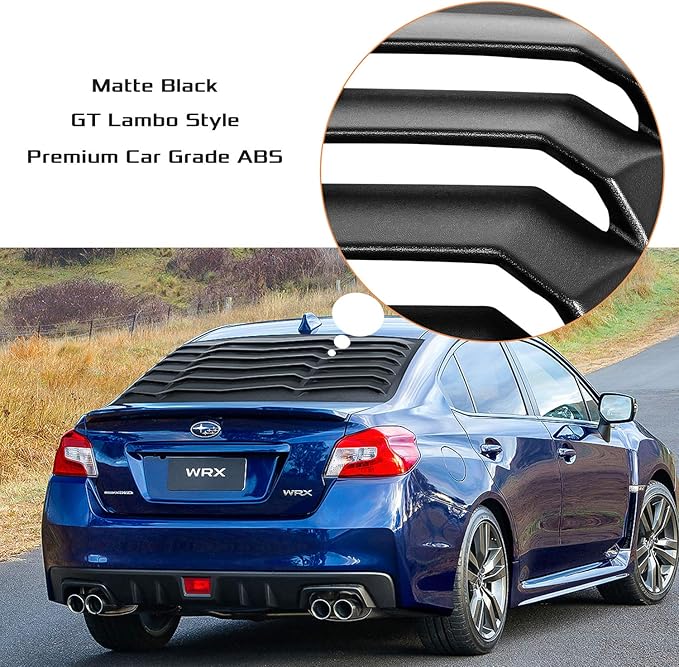 Mouldings Trim For Subaru Wrx Sti 15 19 Car Window Scoop Louvers Cover Trim Abs Matte Black Exterior