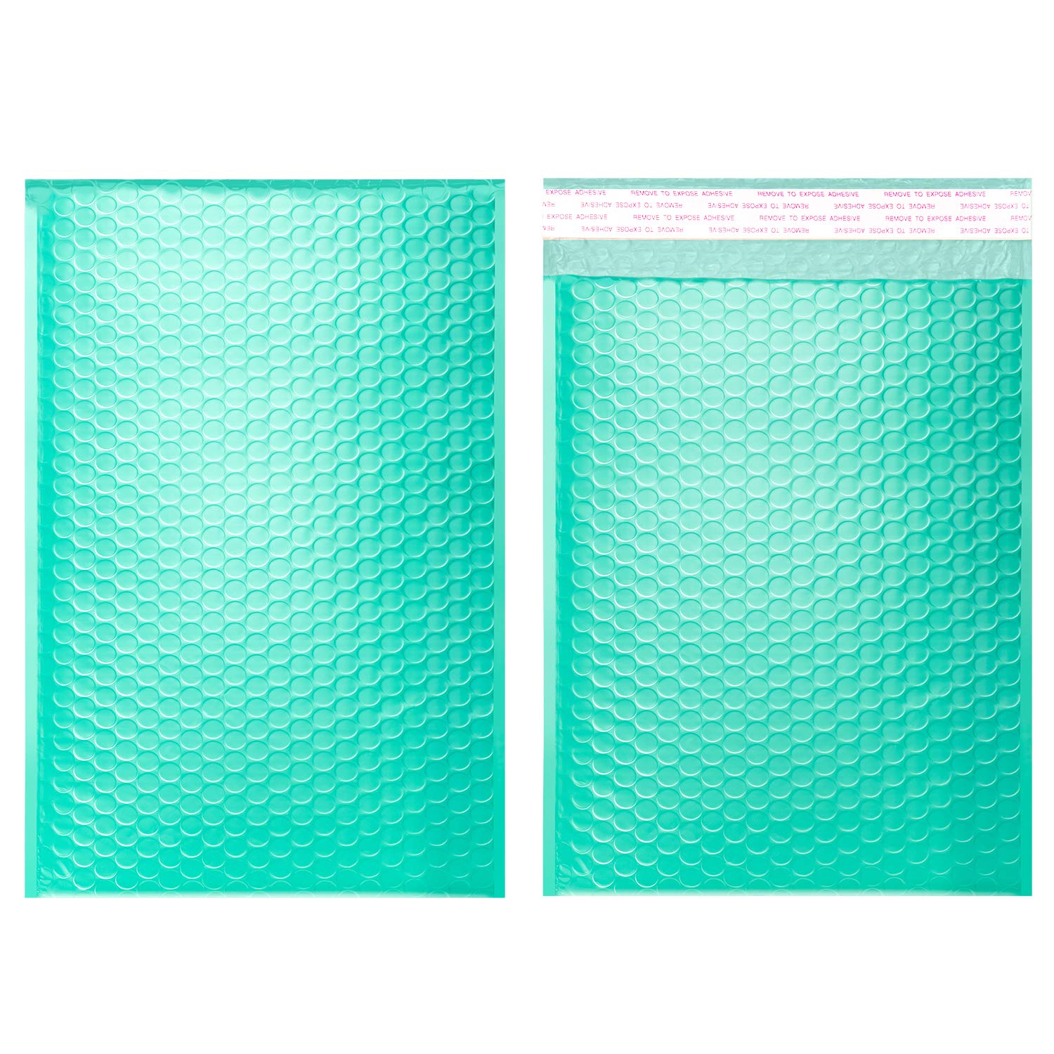 Yomuse 25pcs Padded Envelopes, 180mm x 260mm (7.1x10.2 Inch) Poly Bubble Mailers Self Seal, Waterproof Postal Bags for Mailing/Packaging (Teal)