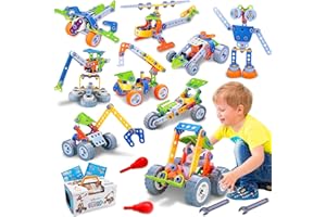 TSOMTTO 10 in 1 STEM Toys for 4 5 6 7 8+ Year Old Boy Girl Birthday Gifts Building Toys for Kids Ages 4-8 5-7 6-8 Preschool Educational Stem Activities for Boys 3-5 4-6 8-10 Creative Games Christmas Idea Gift