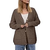 OUGES Women's Wool Blend Chunky Oversized Cardigan Soft Knit Button Down Sweater with Pockets 2026