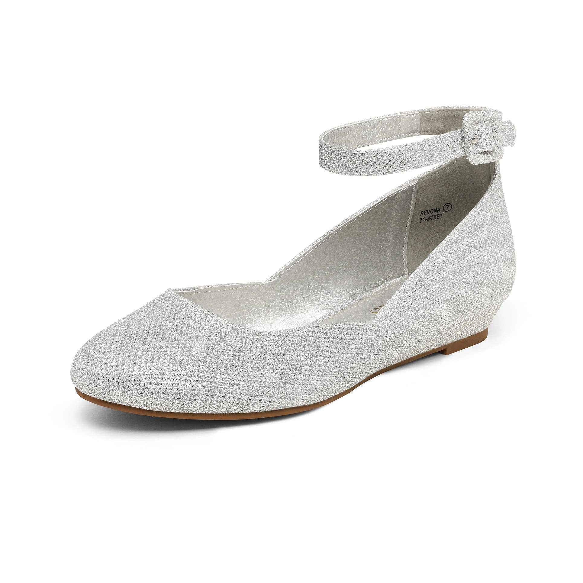 DREAM PAIRS Womens Low Wedge Ankle Strap Casual