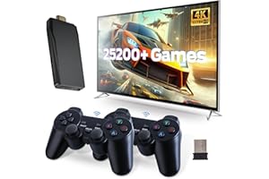 MUSBOY Retro Game Console, Retro Gaming Console, Wireless Retro Game Console, Plug & Play Video TV with 25200+ Built-in Games, 4K HDMI Output, and 2.4GHz Wireless Controller, 9 Classic Emulators (Deep Black)