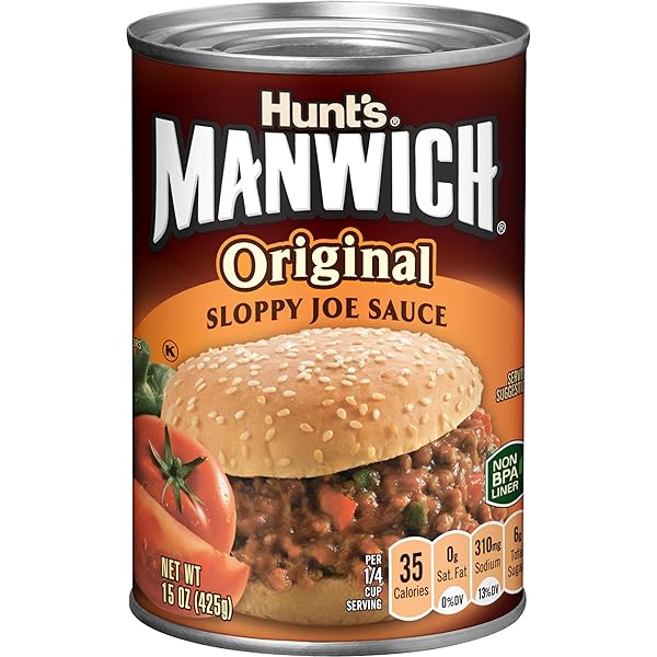 MANWICH ORIGINAL SLOPPY JOE SAUCE, CANNED SAUCE, 15 OZ.