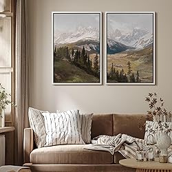 MUDECOR Framed Canvas Print Wall Art Alpine Meadow