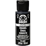 FolkArt Enamel Glass & Ceramic Paint in Assorted Colors (2 oz), 4032, Licorice
