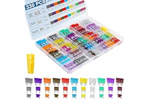 330PCS Car Fuses Assortment Kit, Upgraded Blade Fuses Automotive - Standard & Mini & Low Profile Mini Fuse (2A/3A/5A/7.5A/10A/15A/20A/25A/30A/35A/40A), cooclensportey Mixed Auto Fuse for Car, RV, Boat
