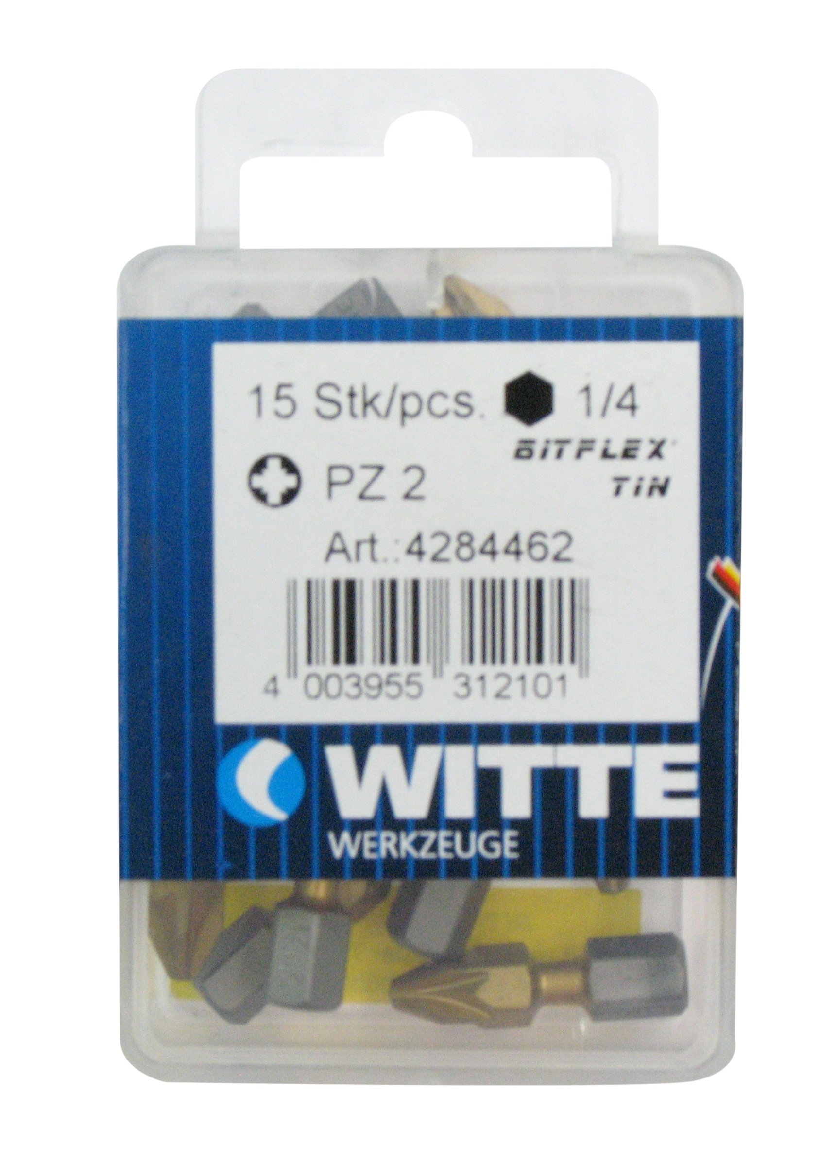 WITTE 428446-15 Puntas en cajita de plástico Largo 25 mm (PZ 2 BITFLEX TIN)