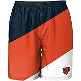 FOCO Chicago Bears NFL Mens Colorblock Double Down Liner Training Shorts - S