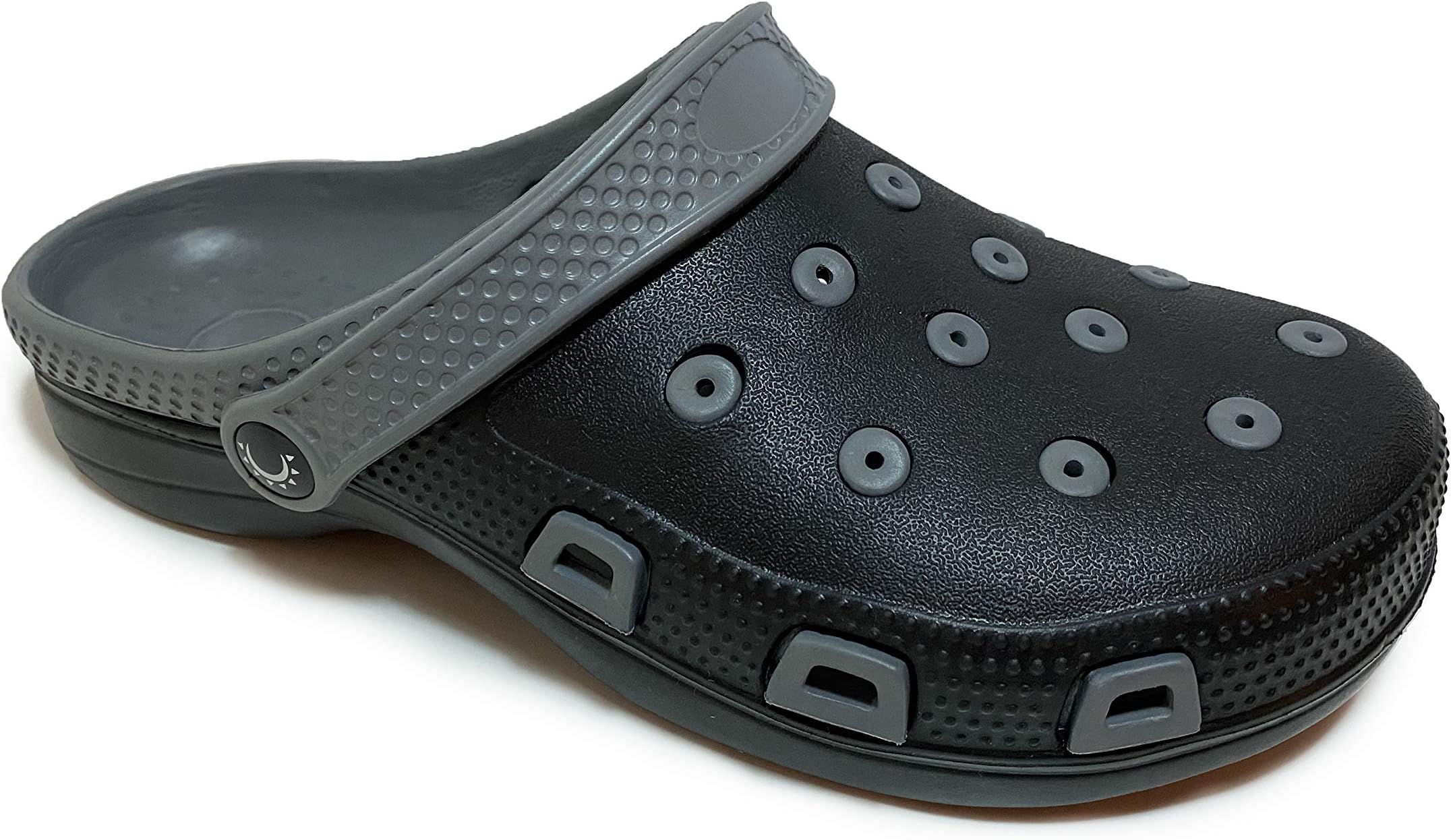 Unisex Classic Clogs Two Tone Ventilated Sandals Slippers with Heel Band