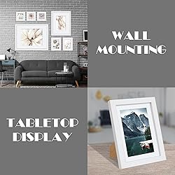 Hongkee 5x7 White Picture Frames set of 3, Made of