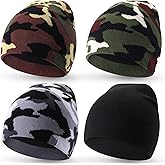 Ramede 4 Pcs Y2k Beanie - Double Sided Graphic Beanies for Men and Women, Acrylic Knitted Y2k Hats Accessories