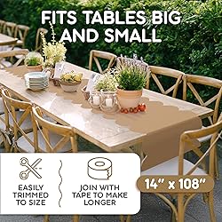 Gold Plastic Disposable Table Runner. 5 Pack 14 x