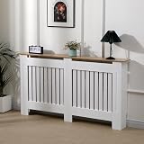 AVC Designs Extra Large Radiator Cover White Oak Modern Vertical Slats view 3