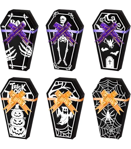 HOWAF Día De Los Muertos Geschenkboxen Mit Griff – 12 Stück, 16x9,5x16 Cm, Bunt – Für Ofrenda-Altar, Süßigkeiten & Mexikanische Partys