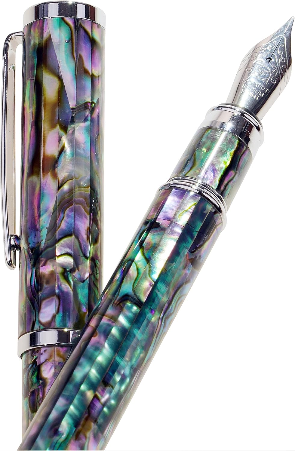 LACHIEVA LUX Sea Shell Abalone Fountain Pen with German-made Fine Nib. Luxury Pen for Every Holiday. Nice Writing Handmade Premium Pen Gift Set for Men and Women - Image 4
