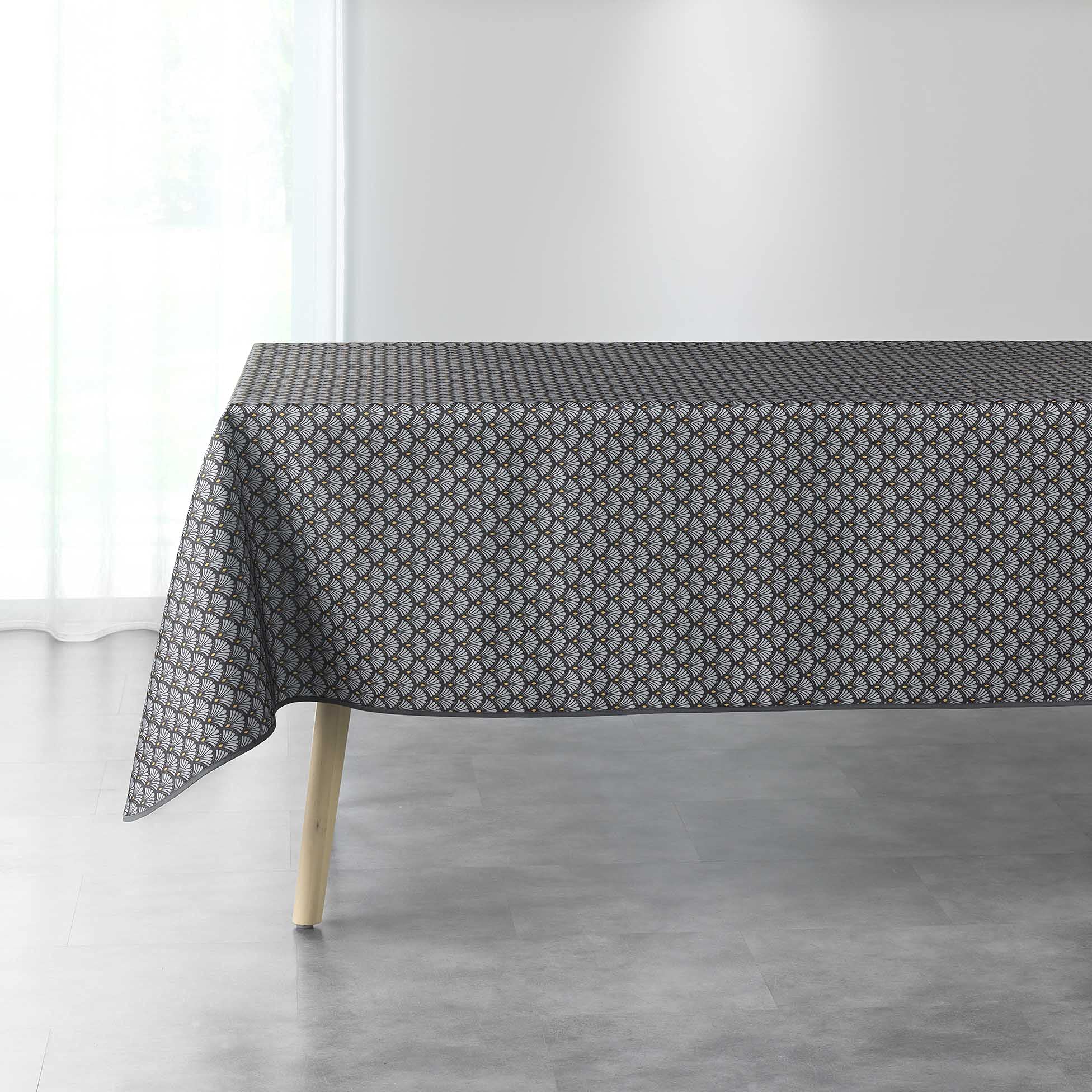 Douceur d'Intérieur ARTCHIC Rectangular Tablecloth Charcoal 150 x 240 cm