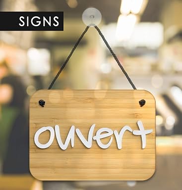 Panneau Ouvert/fermé Double Face 30,5x20,3cm - Signalétique Commerce | PVC Avec Corde