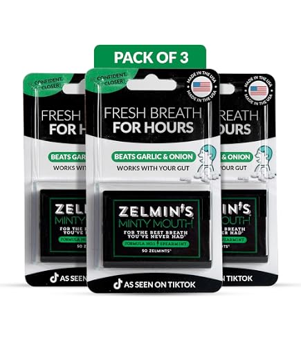 Amazon.com : Zelmin's Minty Mouth Breath Mints - (3 Pack) Long