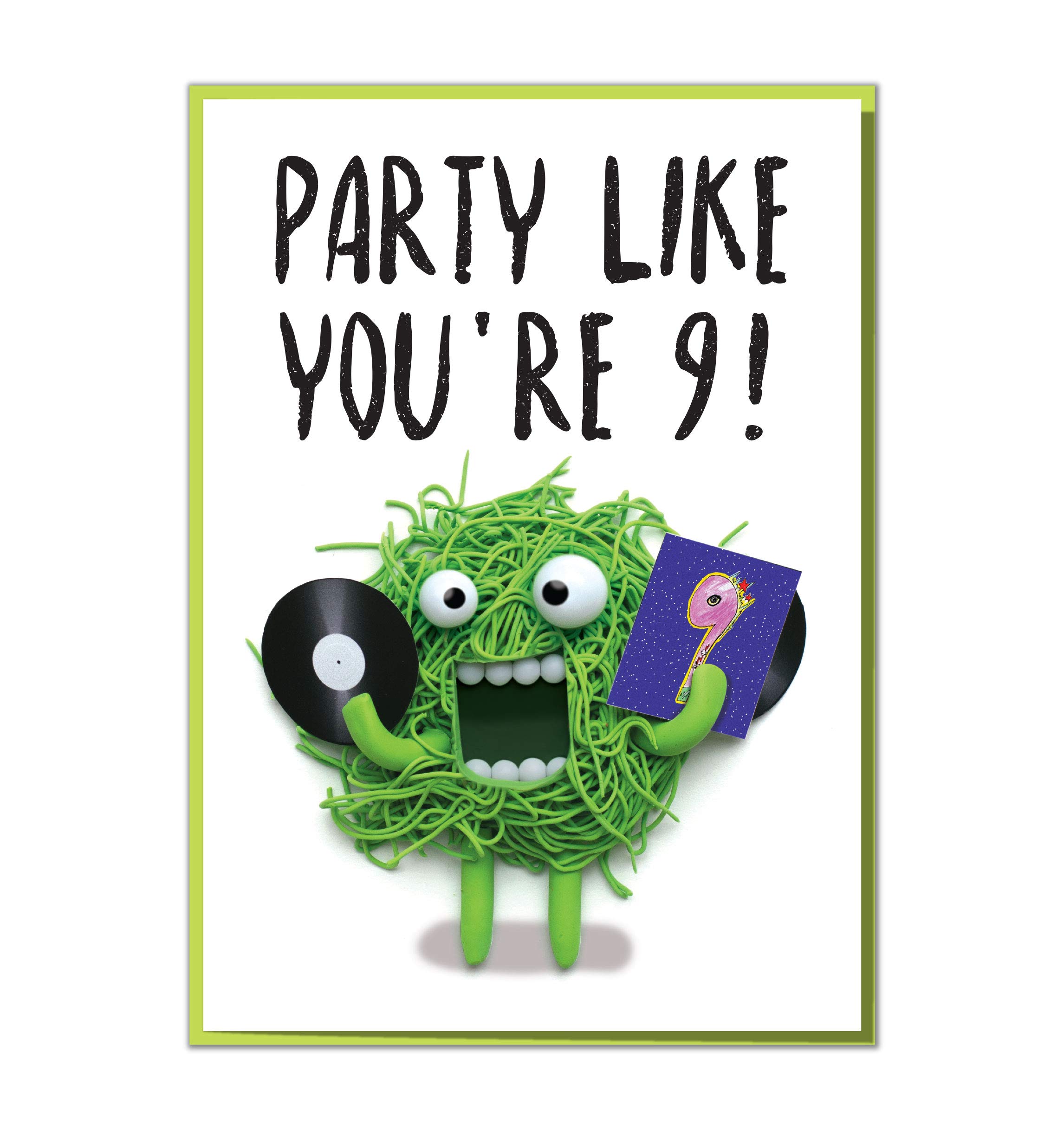 "Party Like You're 9!" Fun 9th Birthday Card