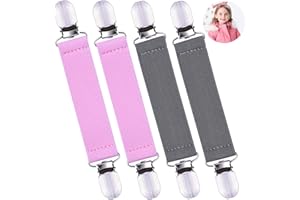 Wisdompro Mitten Clips, 4 Pieces Glove Clips with Elastic Strap for Toddlers, Kids, Adults