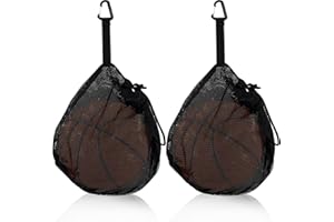Single Ball Bag with Zipper Pocket,Single Ball Bag,Single Mesh Ball Bag,Drawstring Football Storage Bag Backpack Ball Net for