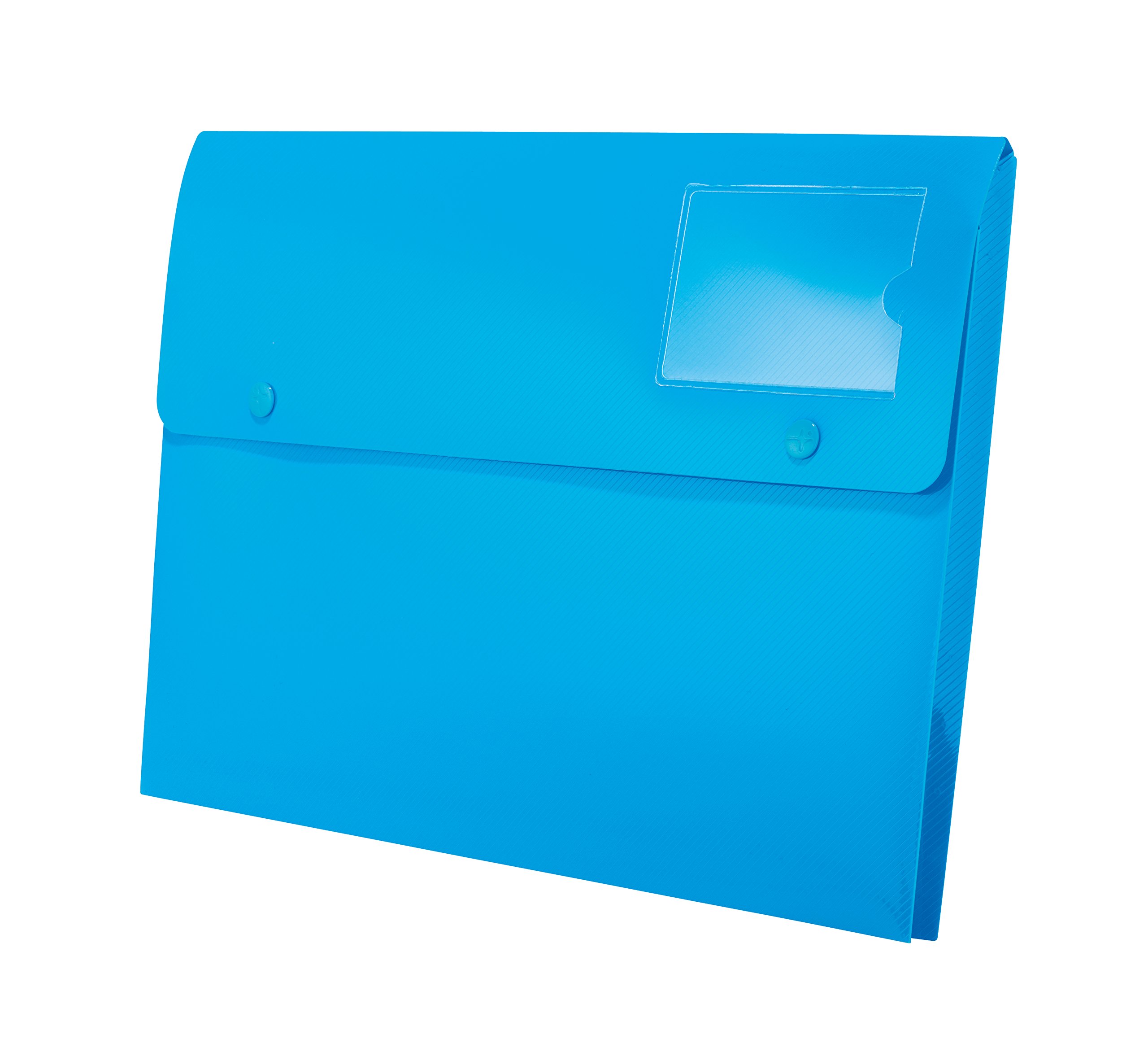Rexel Joy A5 Popper Wallet with Extra Cap - Blissful Blue