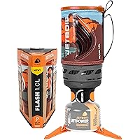 Jetboil Flash 1.0L Portable Fast Boil Stove for Camping and Backpacking with 1-Step Auto Ignition, New for 2025, Propane/Isob