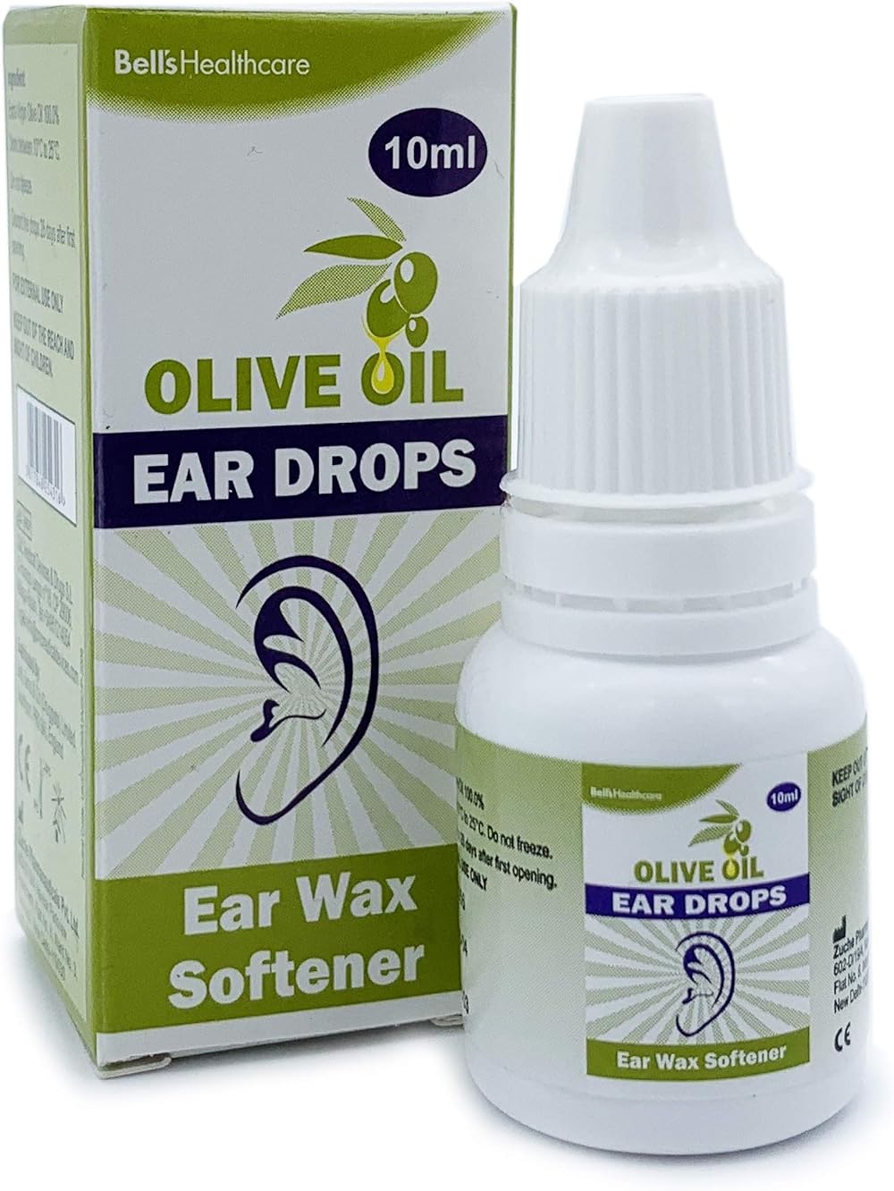 Bells Healthcare Olive Oil Ear Wax Drops 2 Pack 10ml Softens & Removes