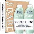 Head & Shoulders BARE Dandruff Shampoo Twin Pack, Fragrance-Free, Sensitive Scalp Care, Sulfate-Free, Silicone-Free, Dye-Free, Eco-Friendly Bottles, Safe for All Hair Types, 13.5 Fl Oz Each (Set of 2)