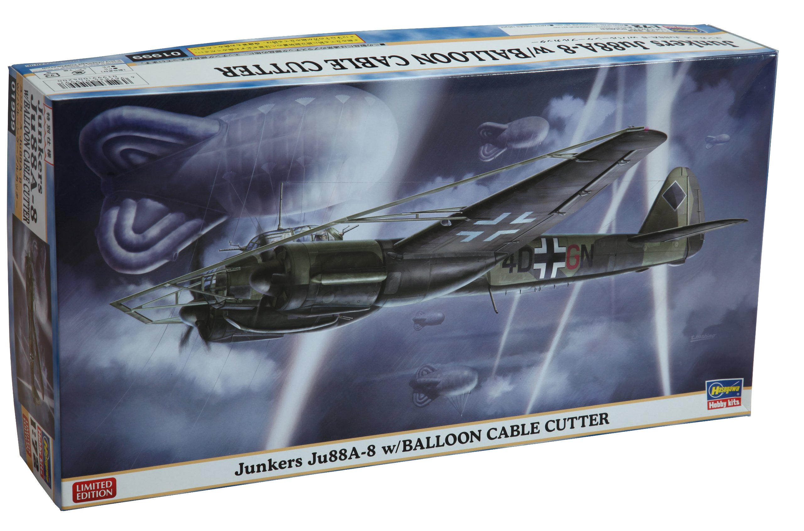 Hasegawa 01999 Junkers Ju88A-8 w/Balloon Cable Cutter