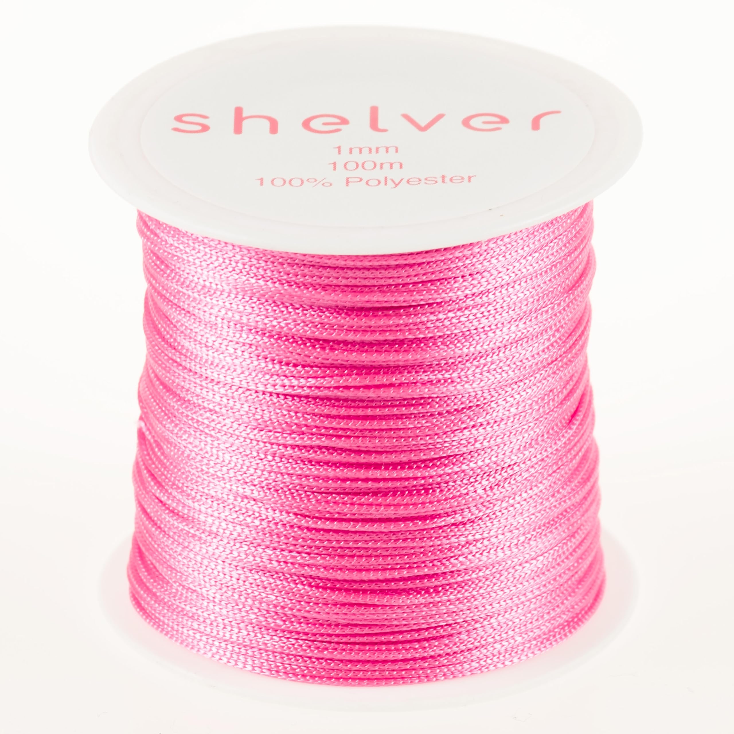 1mm String x 100m, Nylon Cord, Available in 26 Colours, Bracelet Making, Other Crafts (DARK PINK)