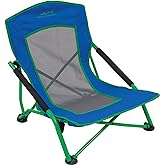 ALPS Mountaineering Rendezvous Low Camping Chairs for Adults with Arms, Cool Mesh Center, Powder Coated Steel Frame, Compact Folding Design and Carry Bag