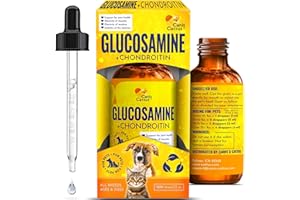 CANIS&CATTUS Liquid Glucosamine for Cats – Joint Supplement with MSM & Chondroitin – Mobility & Hip Support for Senior Cats – Beef Flavor – Joint Drops for Small & Aging Pets – 2oz
