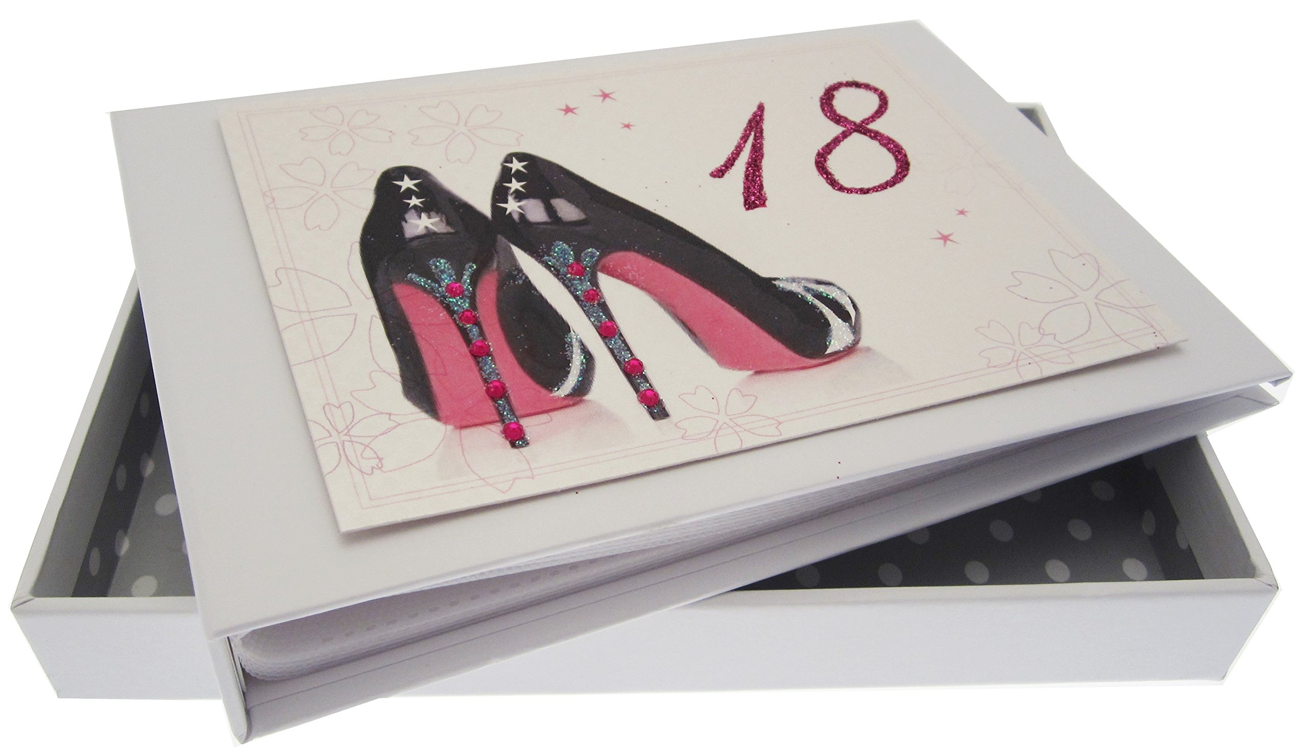 WHITE COTTON CARDS, 18th Birthday, Tiny Album, 2 Shoes