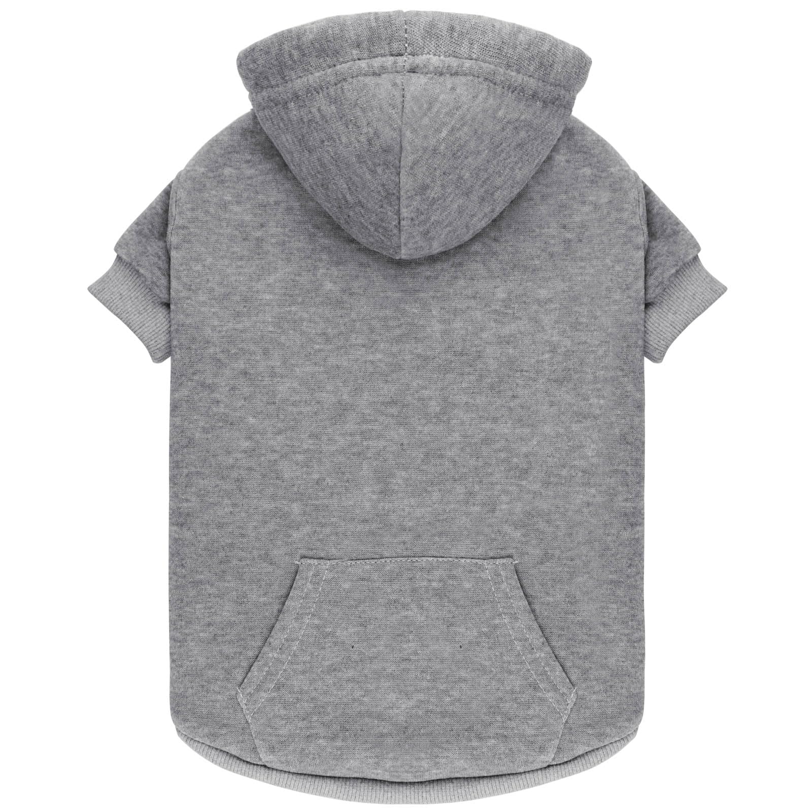 Photo 1 of Dog Hoodie Dog Sweaters for Small Dogs Pet Sweater Solid Soft Brushed Fleece Pet Clothes Hoodie Sweatshirt with Pocket(Grey-XS)