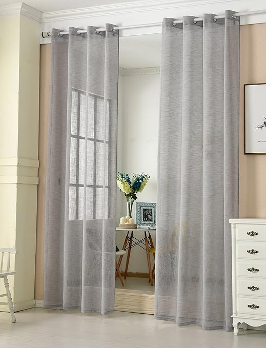 Holistar Cortina Translúcida Moderno2 Piezas Evitar